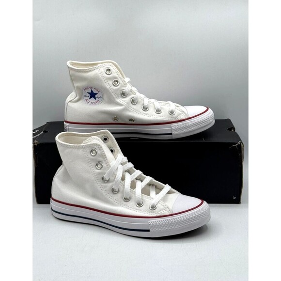 Size 10 Converse Chuck Taylor All Star Canvas High Top White Never Worn With Box - Picture 3 of 5